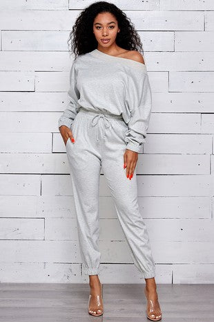 ON THE GO- FRENCH TERRY SWEAT -JUMPSUIT